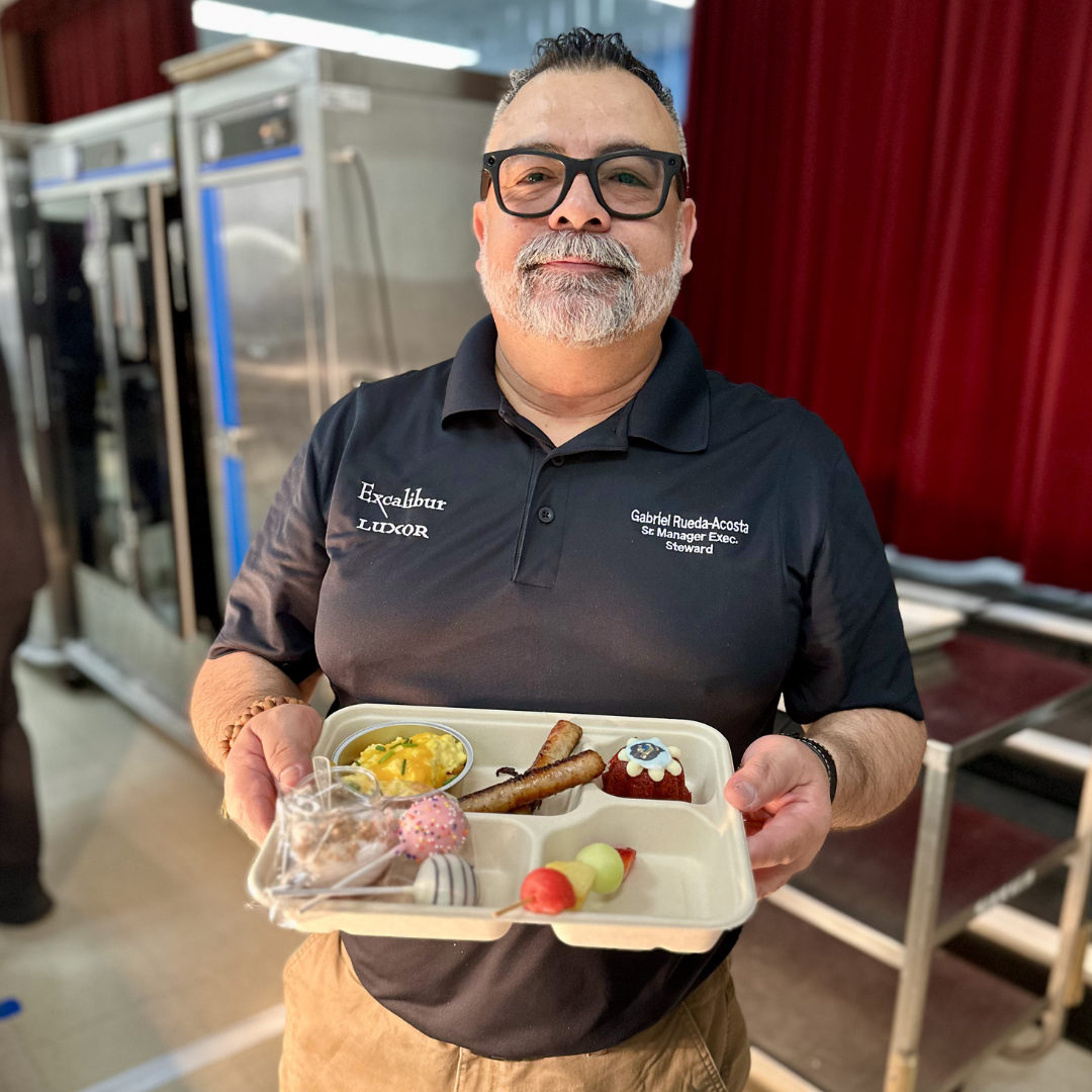 Fay Herron Chef Holding Breakfast Tray